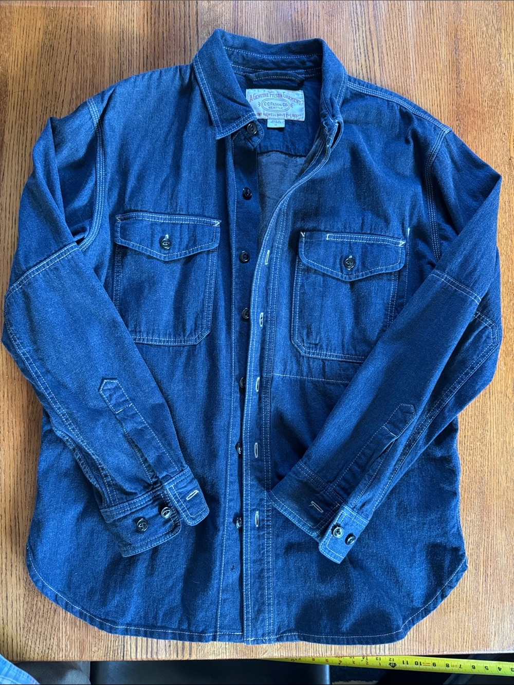 Filson Men's Indigo Denim Work shirt - Medium
